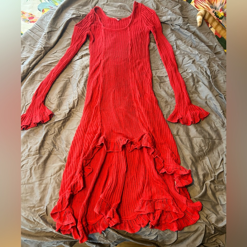 Free people scarlet open knit dress